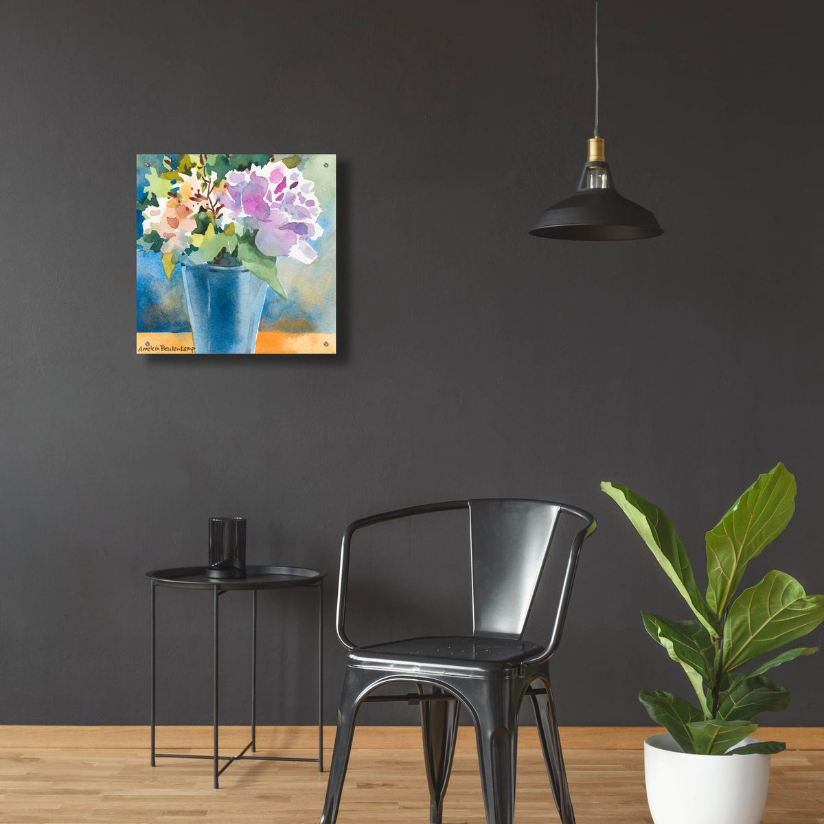 Posies by Annelein Beukenkamp - 24x24 acrylic wall art in a room