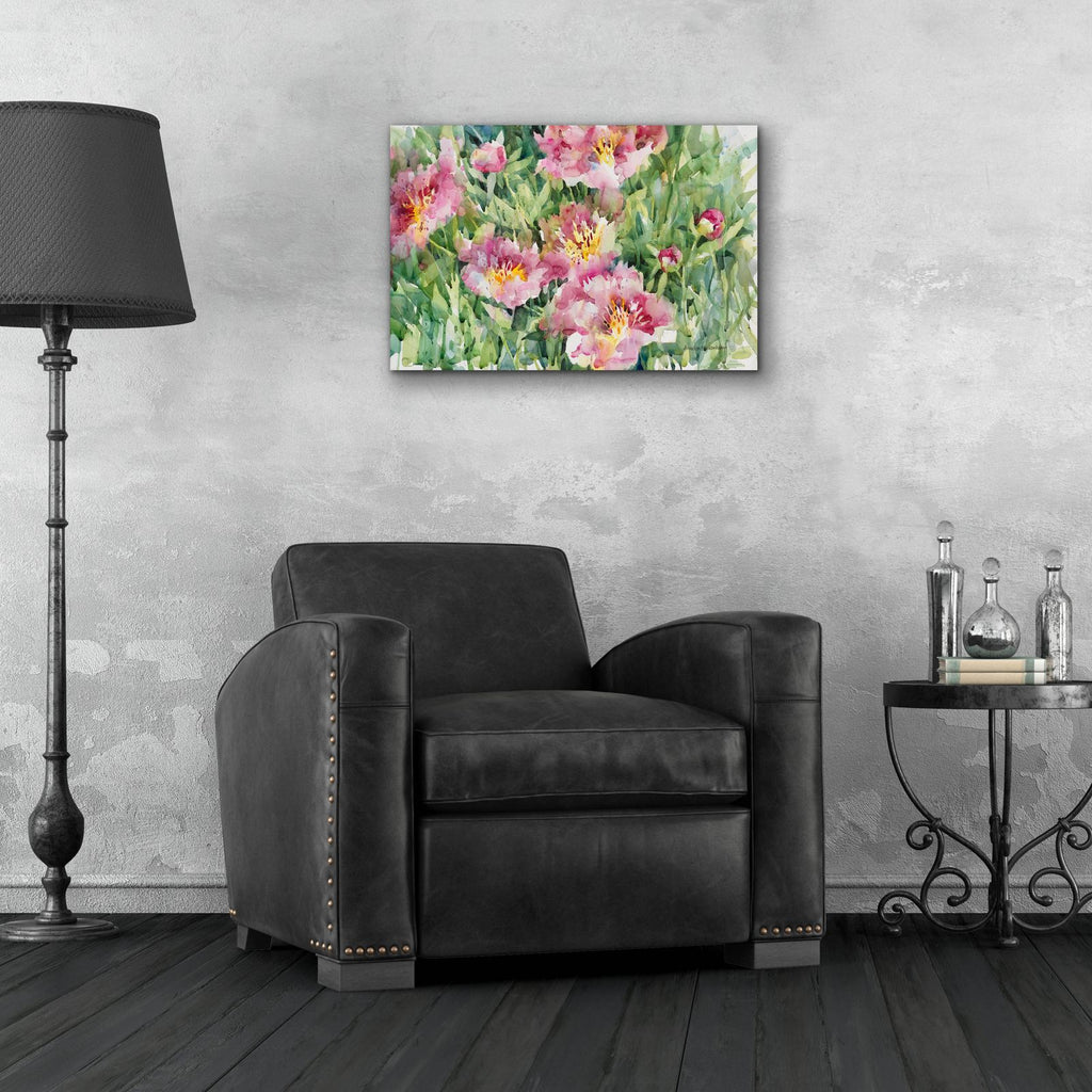 Posing In Pastel Pink by Annelein Beukenkamp - 24x16 acrylic wall art in a room