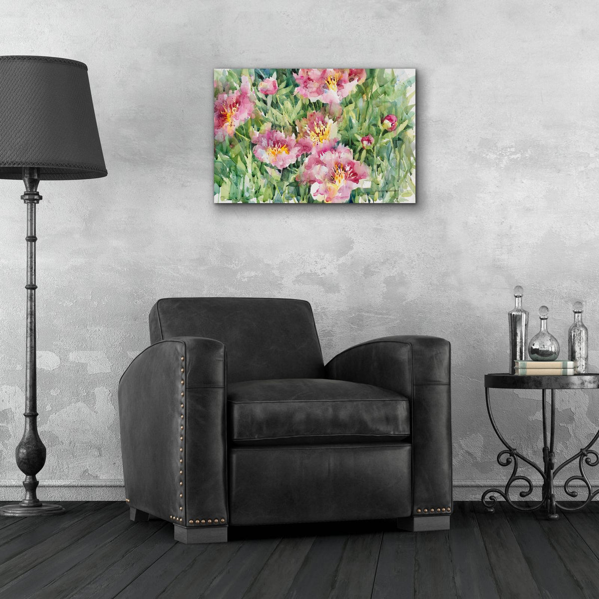 Posing In Pastel Pink by Annelein Beukenkamp - 24x16 acrylic wall art in a room
