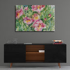 Posing In Pastel Pink by Annelein Beukenkamp - 36x24 acrylic wall art in a room