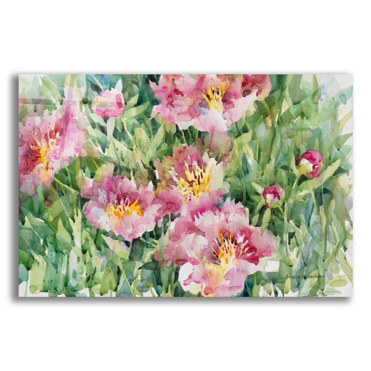 Posing In Pastel Pink by Annelein Beukenkamp acrylic glass wall art