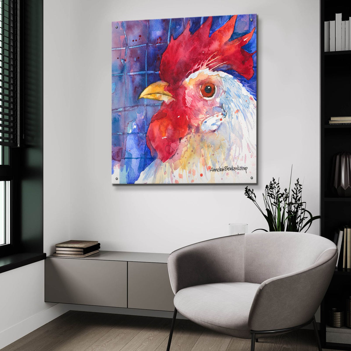 Primary Colors by Annelein Beukenkamp - 36x36 acrylic wall art in a room