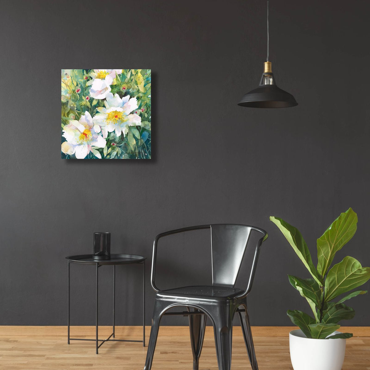 Pristine Peonies by Annelein Beukenkamp - 24x24 acrylic wall art in a room