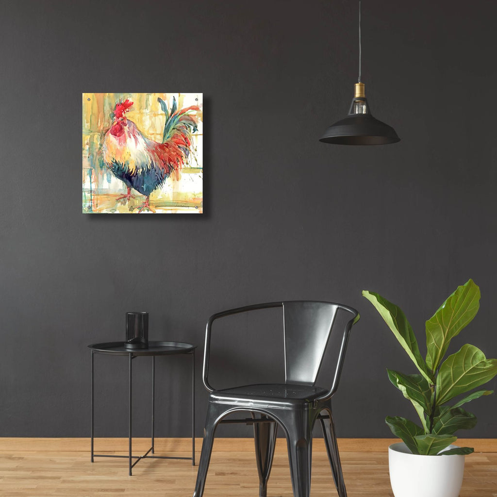 Proud Plummage by Annelein Beukenkamp - 24x24 acrylic wall art in a room