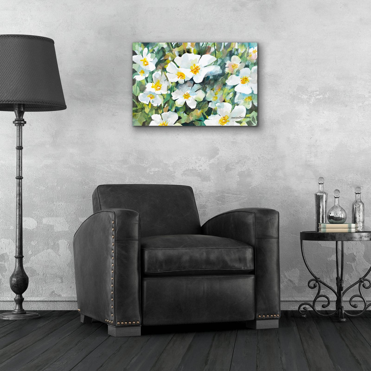 Pure Petals by Annelein Beukenkamp - 24x16 acrylic wall art in a room