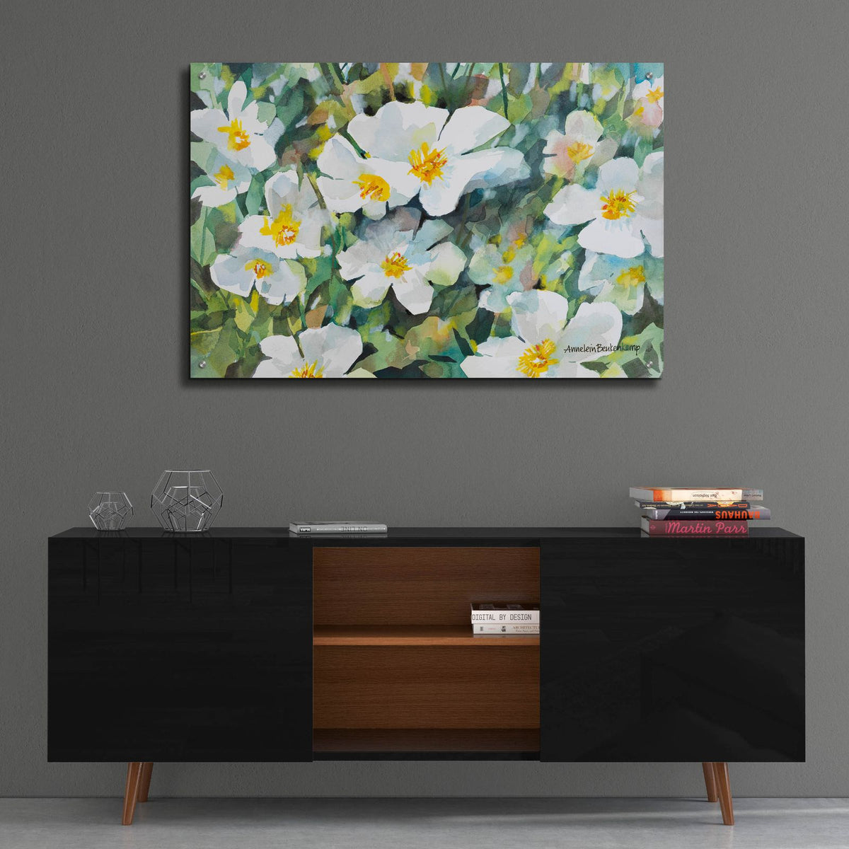 Pure Petals by Annelein Beukenkamp - 36x24 acrylic wall art in a room