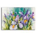 Purple Irises by Annelein Beukenkamp acrylic glass wall art