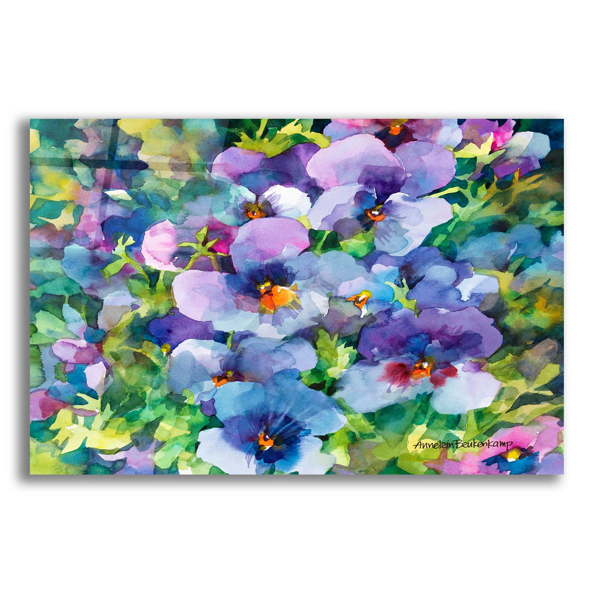 Purple Posers by Annelein Beukenkamp acrylic glass wall art