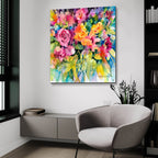 Ramblin' Roses by Annelein Beukenkamp - 36x36 acrylic wall art in a room