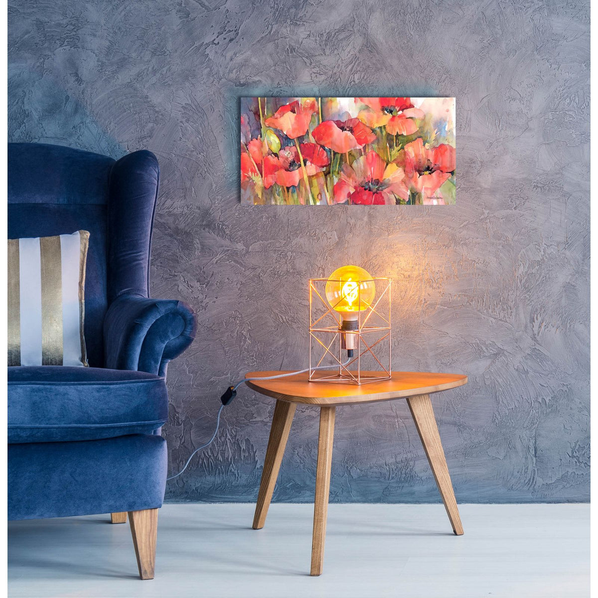 Red & Redder by Annelein Beukenkamp - 24x12 acrylic wall art in a room