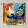 Renegade Rooster by Annelein Beukenkamp - 12x12 acrylic wall art in a room