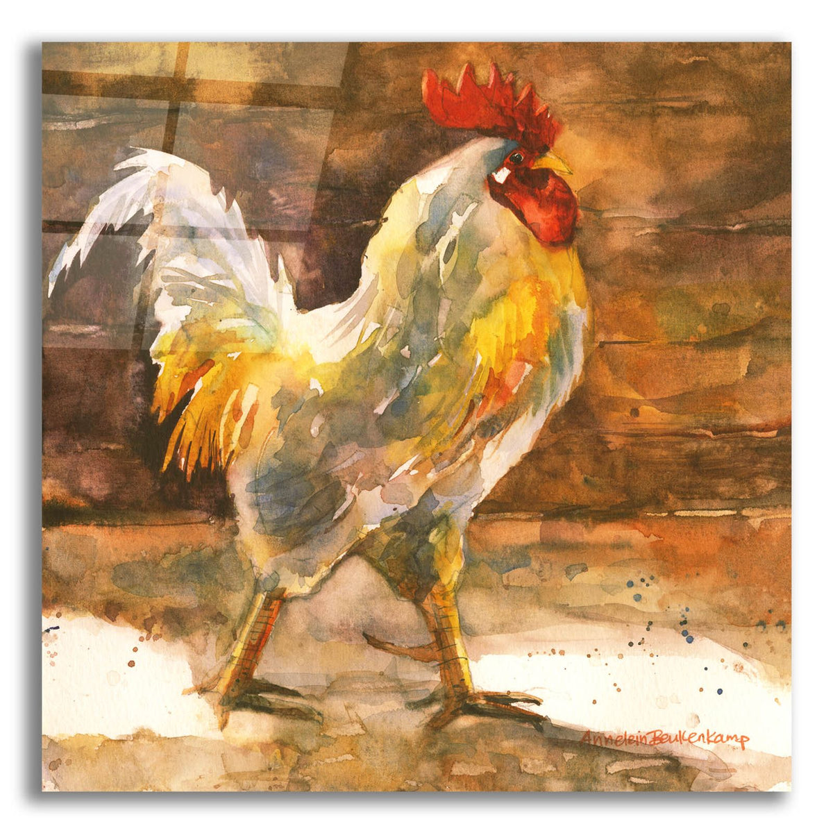 Rooster Barn by Annelein Beukenkamp acrylic glass wall art