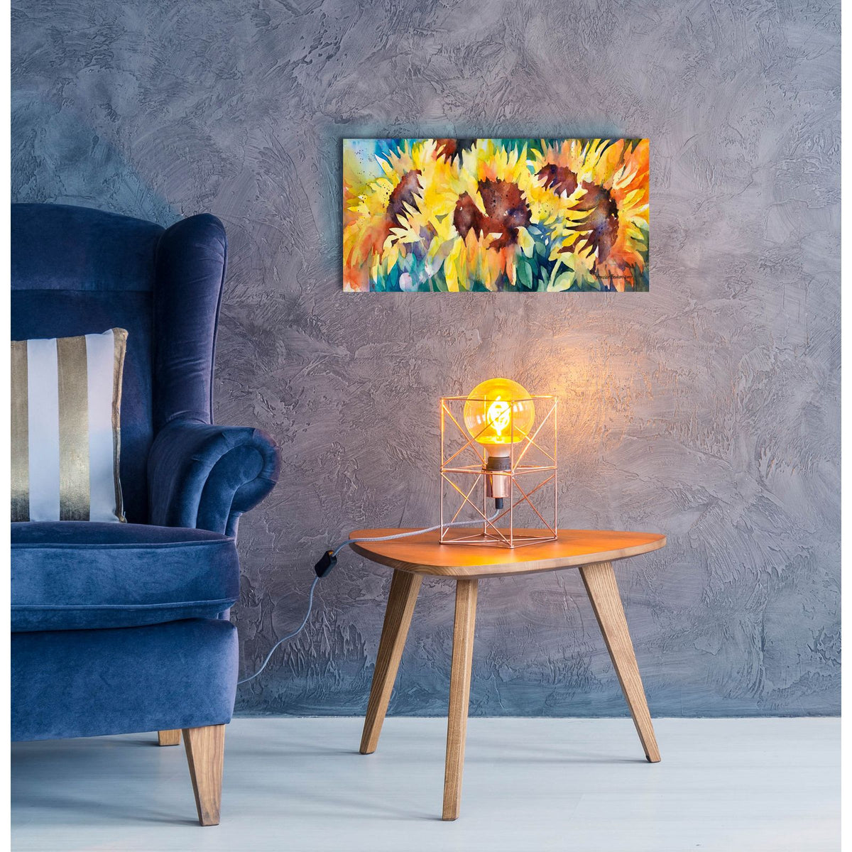 Row Of Sun by Annelein Beukenkamp - 24x12 acrylic wall art in a room