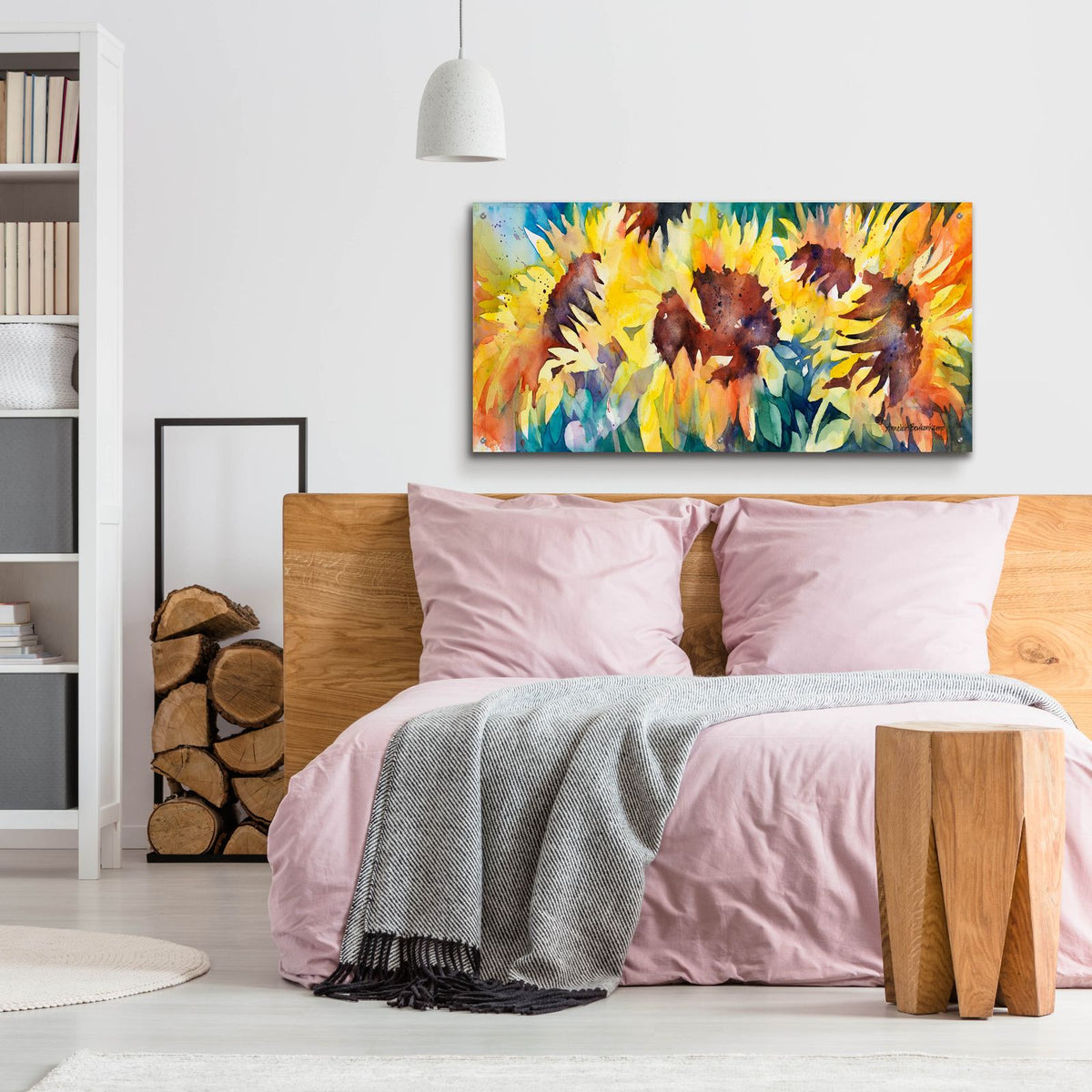 Row Of Sun by Annelein Beukenkamp - 48x24 acrylic wall art in a room