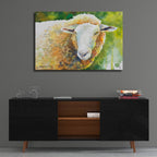 Sheep 4 by Annelein Beukenkamp - 36x24 acrylic wall art in a room
