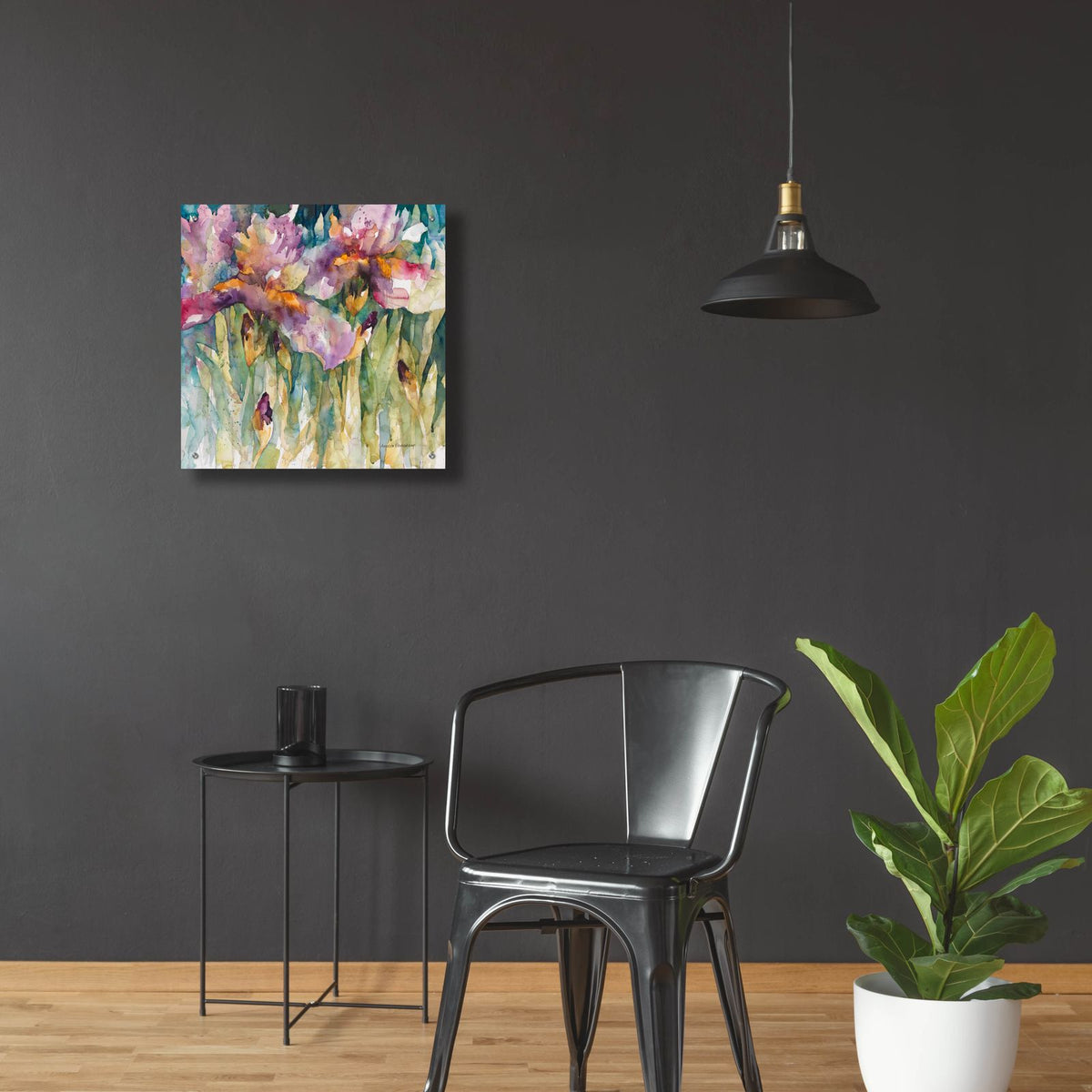 Siberian Iris by Annelein Beukenkamp - 24x24 acrylic wall art in a room