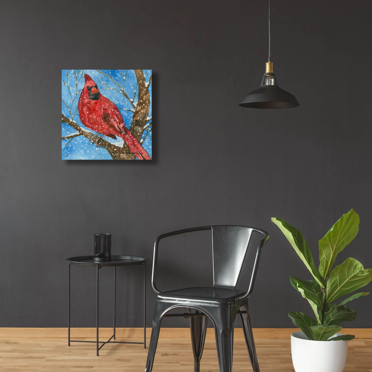 Snowbird by Annelein Beukenkamp - 24x24 acrylic wall art in a room