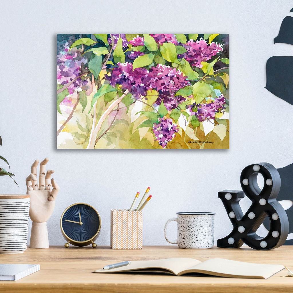 Spring Lilac by Annelein Beukenkamp - 16x12 acrylic wall art in a room