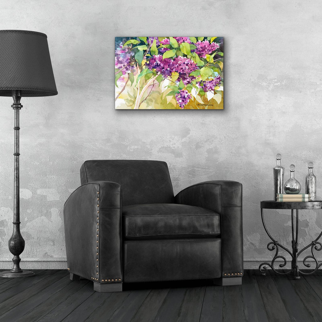 Spring Lilac by Annelein Beukenkamp - 24x16 acrylic wall art in a room