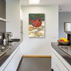 Standing Cardinal by Annelein Beukenkamp - 24x36 acrylic wall art in a room
