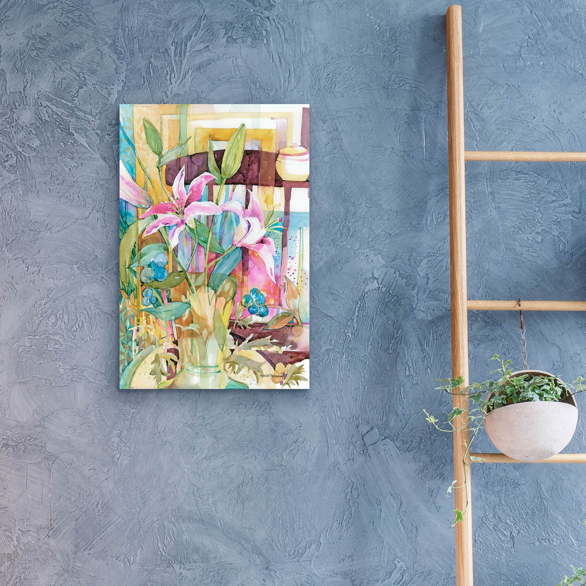 Stargazer Interior by Annelein Beukenkamp - 16x24 acrylic wall art in a room