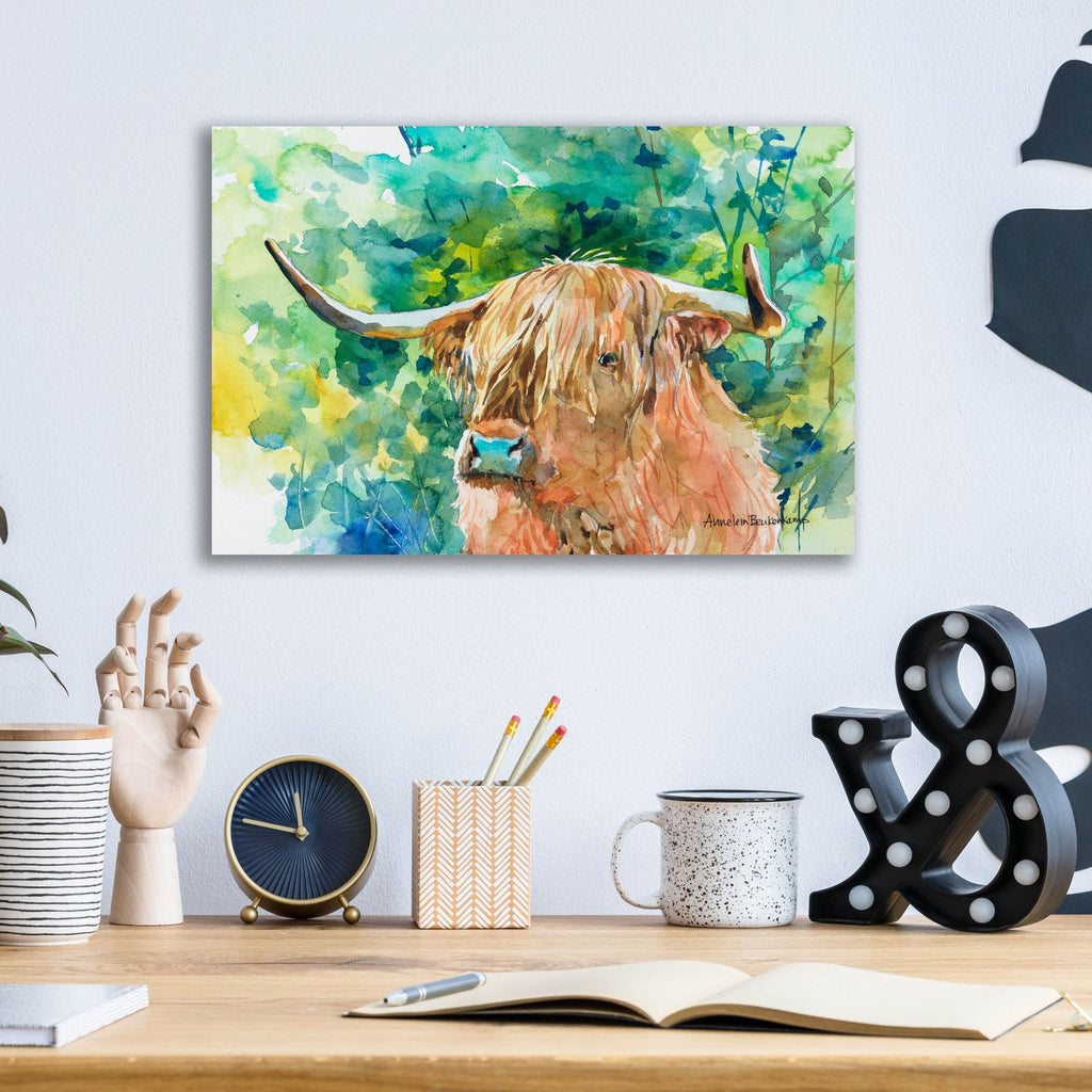 Steer 2 by Annelein Beukenkamp - 16x12 acrylic wall art in a room
