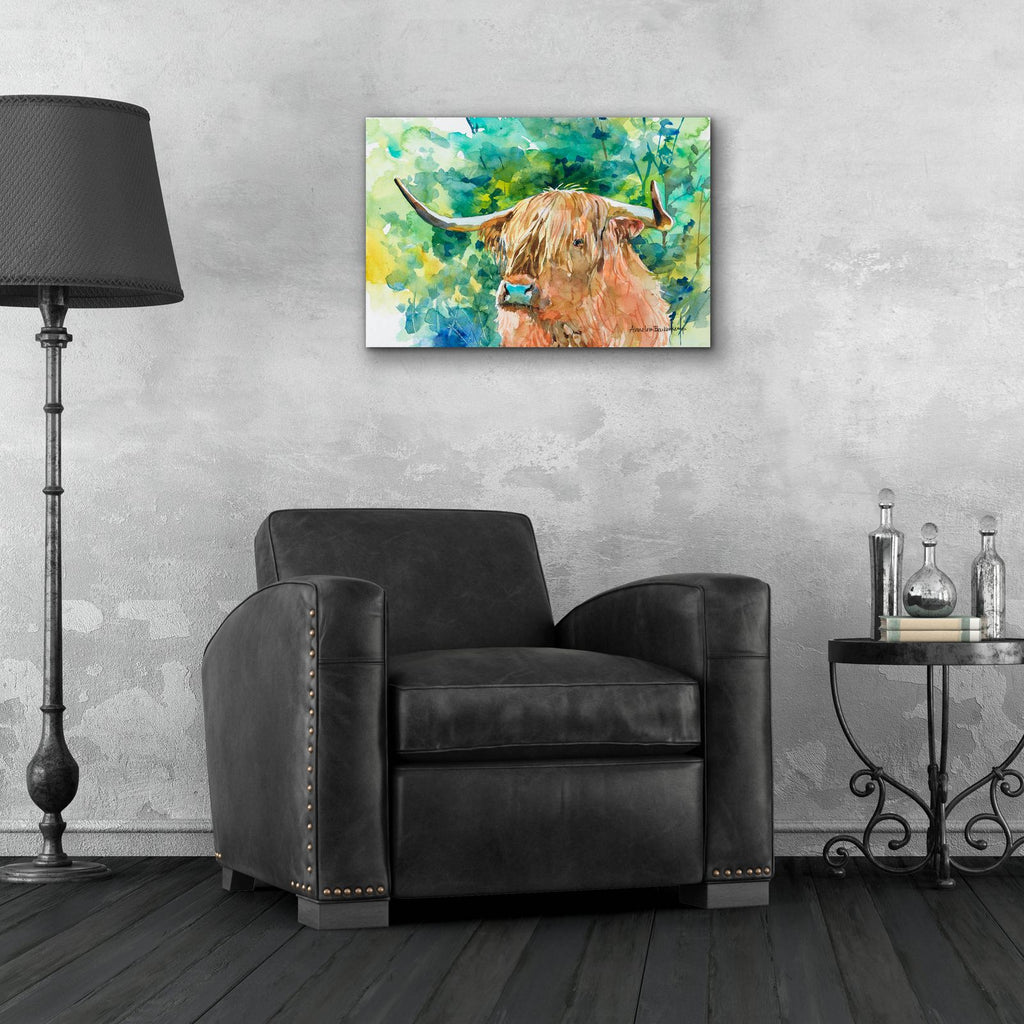 Steer 2 by Annelein Beukenkamp - 24x16 acrylic wall art in a room