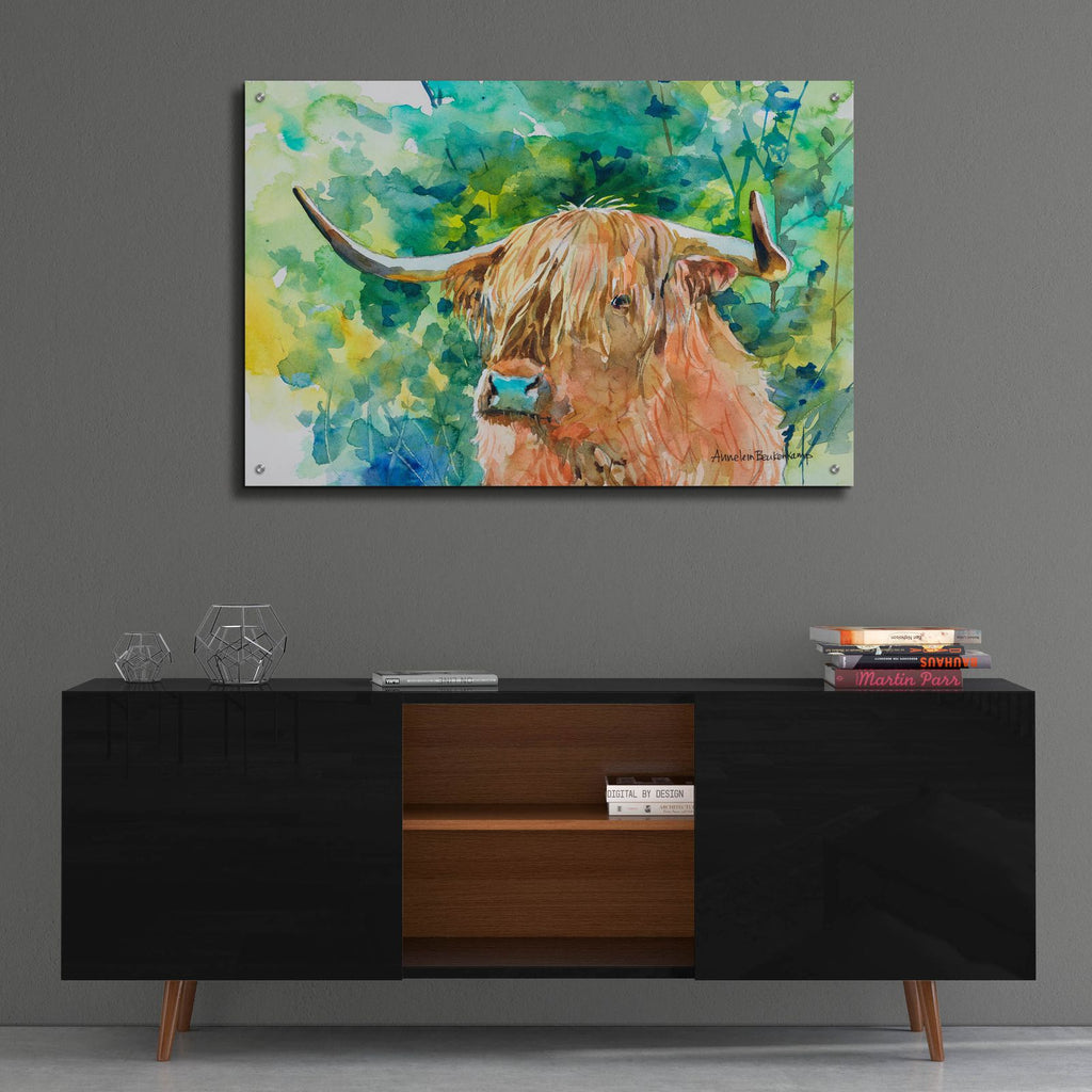 Steer 2 by Annelein Beukenkamp - 36x24 acrylic wall art in a room