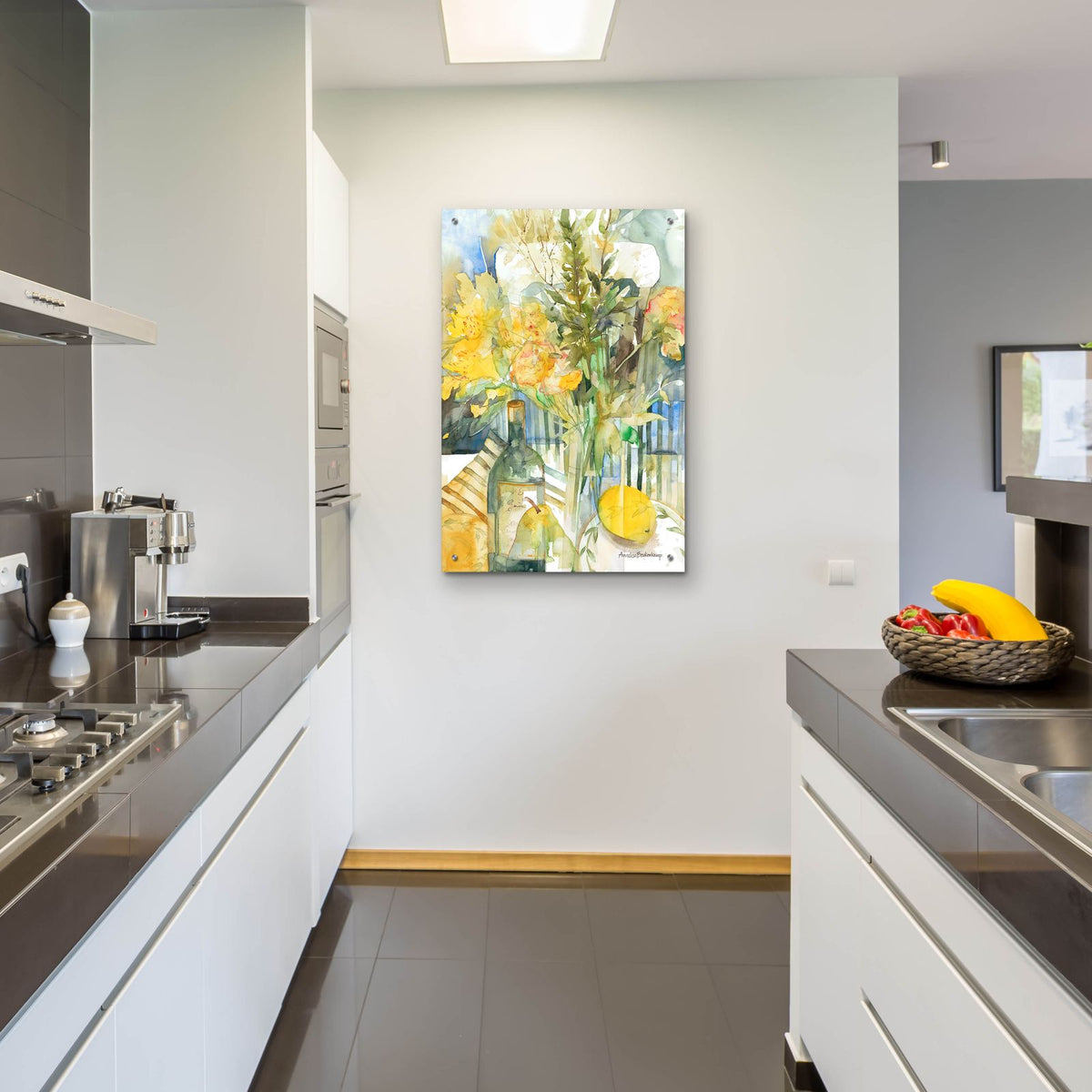 Striped Cloth by Annelein Beukenkamp - 24x36 acrylic wall art in a room