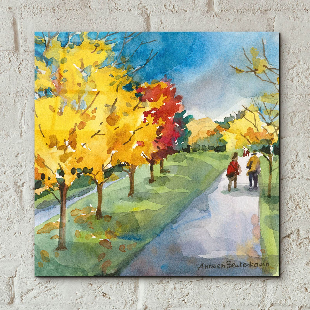 Strolling by Annelein Beukenkamp - 12x12 acrylic wall art in a room