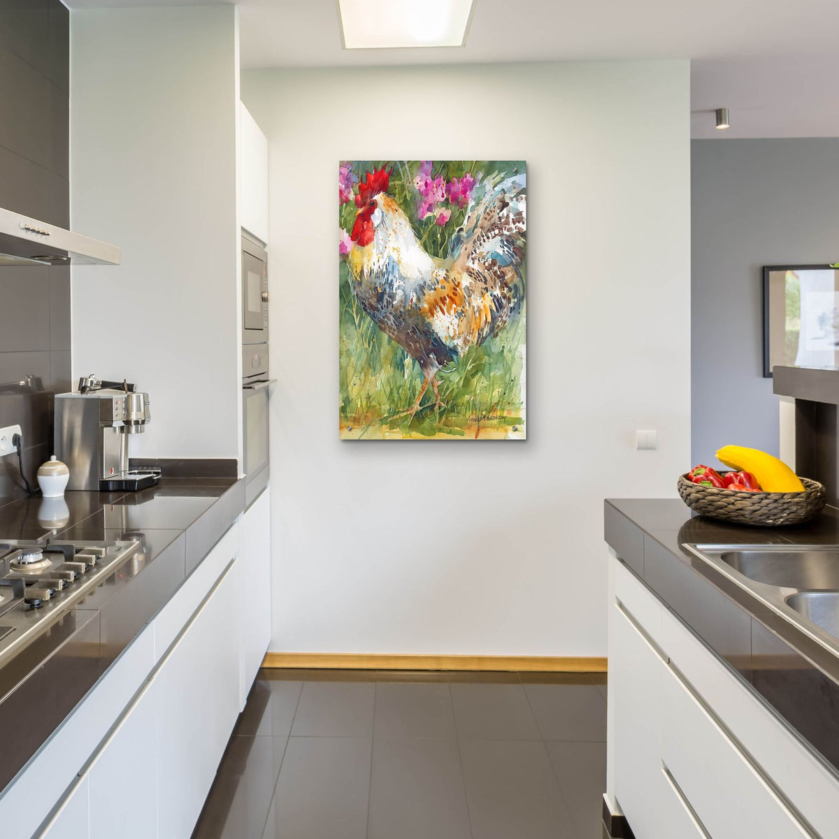 Struttin His Stuff by Annelein Beukenkamp - 24x36 acrylic wall art in a room