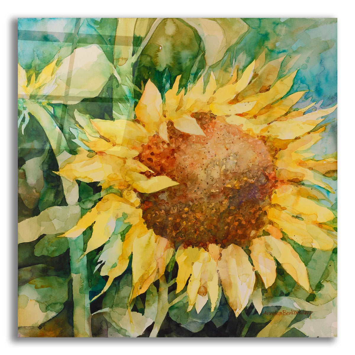 Sunflower by Annelein Beukenkamp acrylic glass wall art