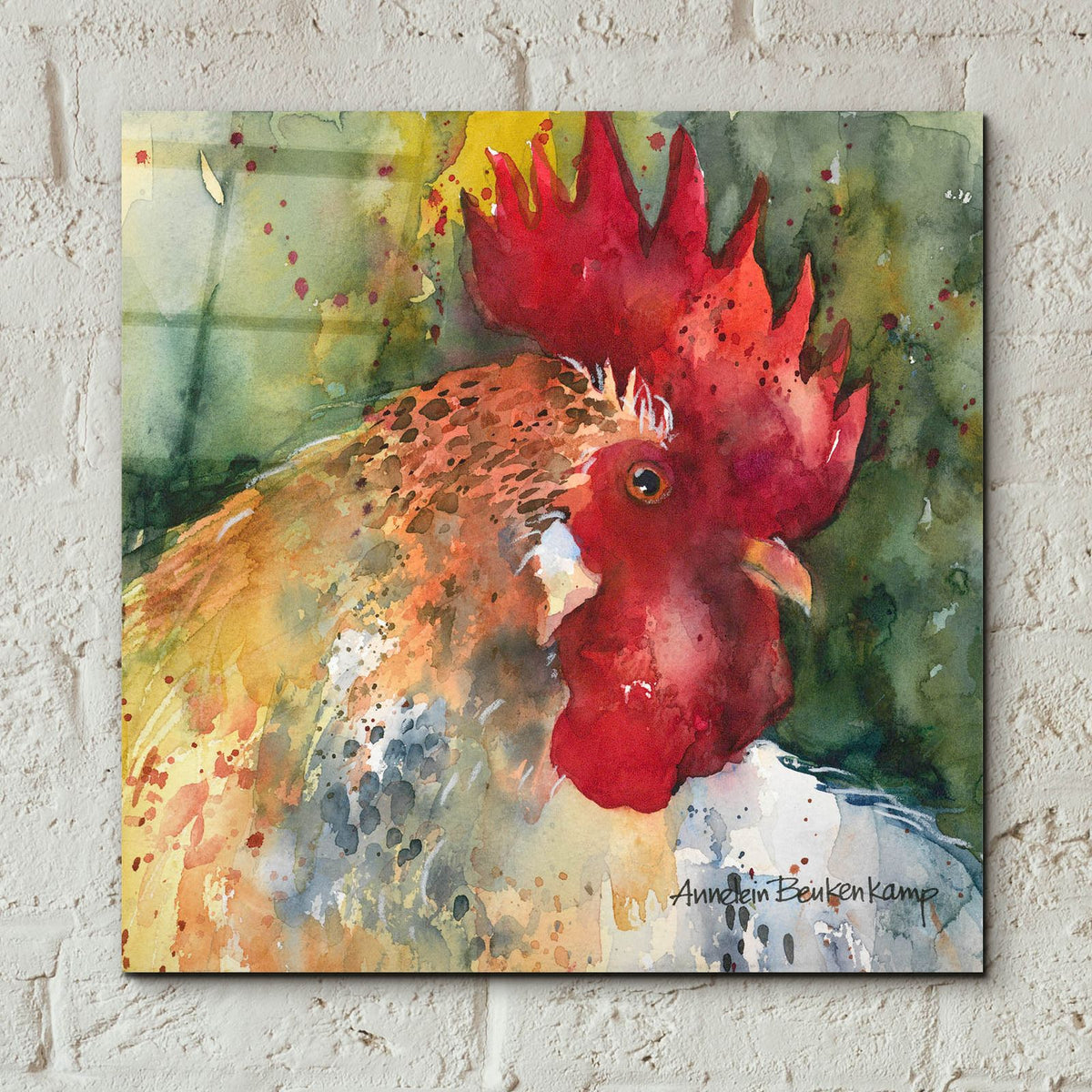 Sunset Silhouette by Annelein Beukenkamp - 12x12 acrylic wall art in a room