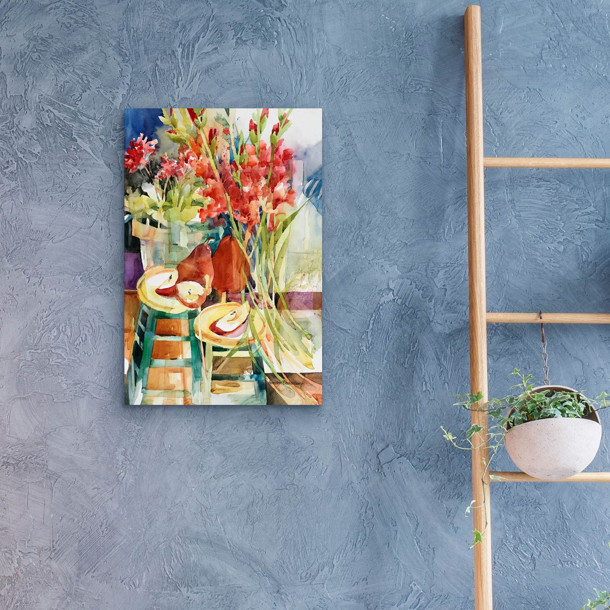 Sweeping Blooms by Annelein Beukenkamp - 16x24 acrylic wall art in a room