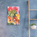 Tabletop Tulips by Annelein Beukenkamp - 16x24 acrylic wall art in a room