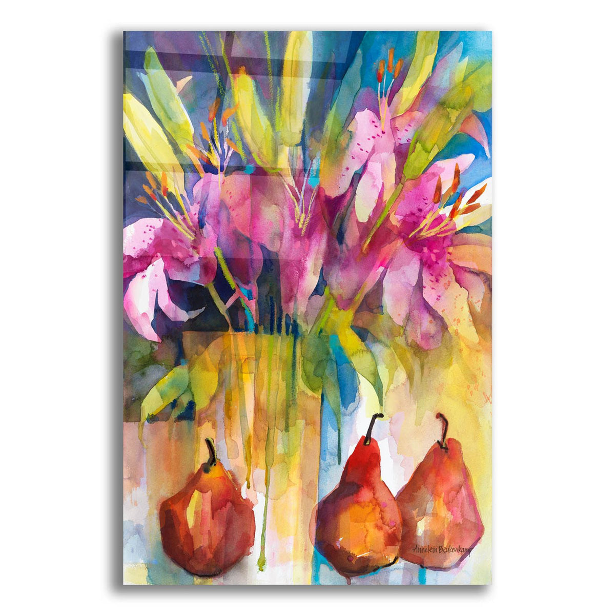 Three's A Pear by Annelein Beukenkamp acrylic glass wall art