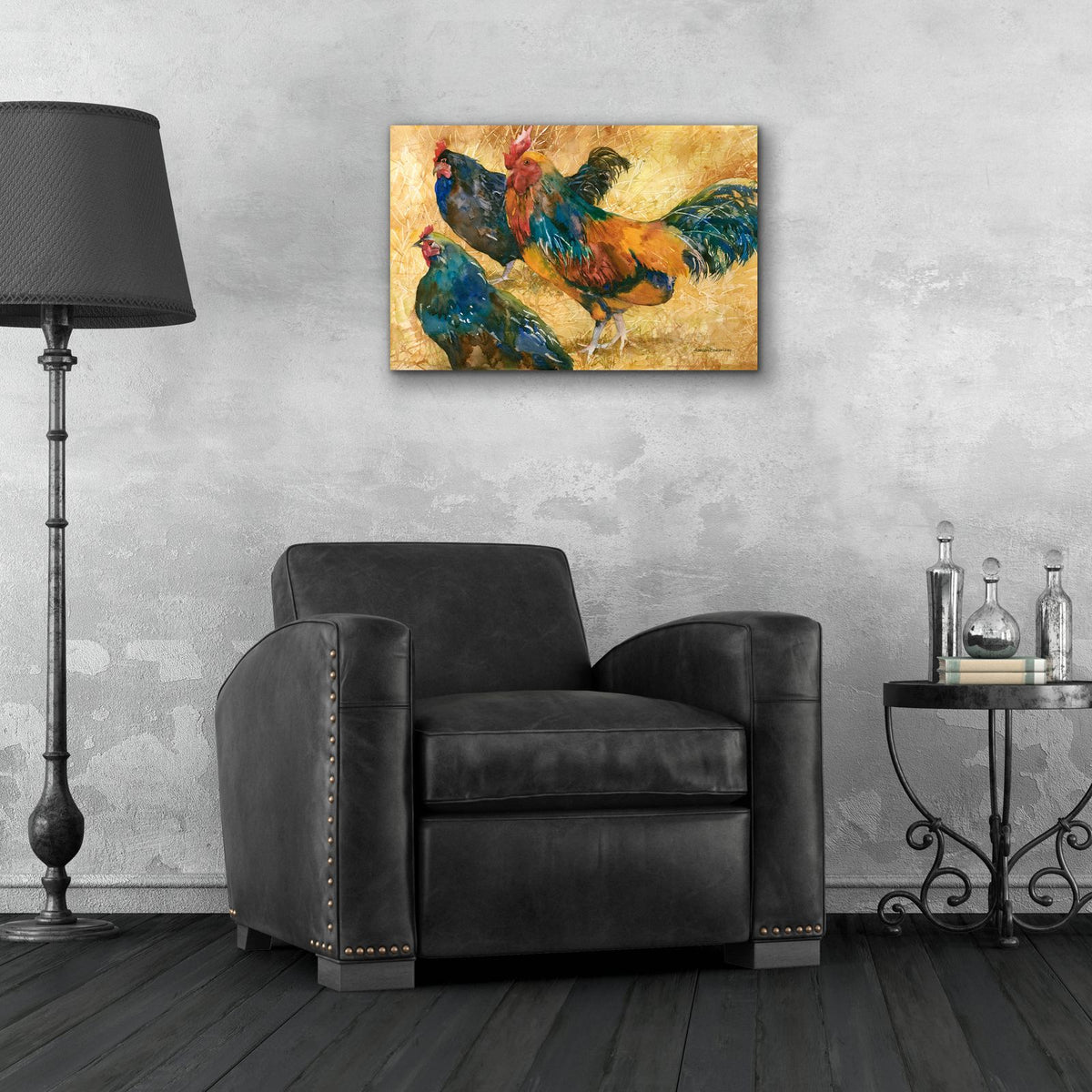 Threes A Crowd by Annelein Beukenkamp - 24x16 acrylic wall art in a room