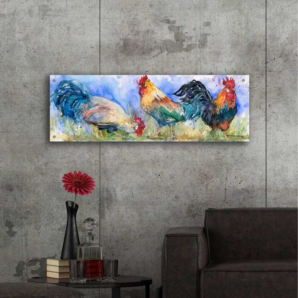 Triple Threat by Annelein Beukenkamp - 48x16 acrylic wall art in a room