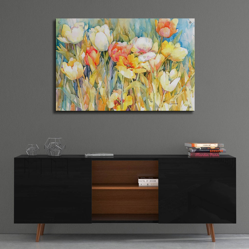 Tulip Team by Annelein Beukenkamp - 36x24 acrylic wall art in a room
