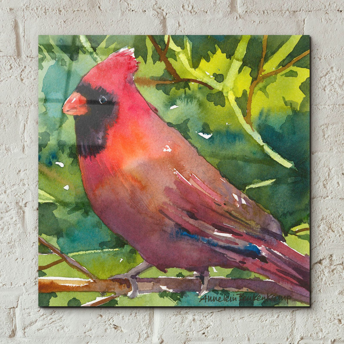Vermillion by Annelein Beukenkamp - 12x12 acrylic wall art in a room