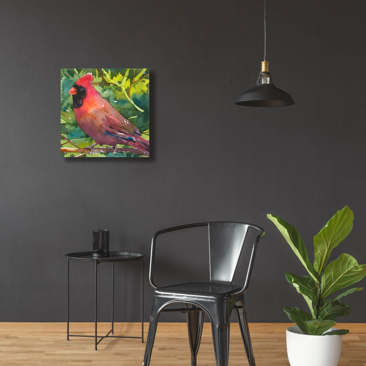 Vermillion by Annelein Beukenkamp - 24x24 acrylic wall art in a room