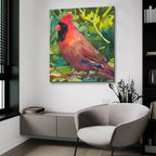 Vermillion by Annelein Beukenkamp - 36x36 acrylic wall art in a room