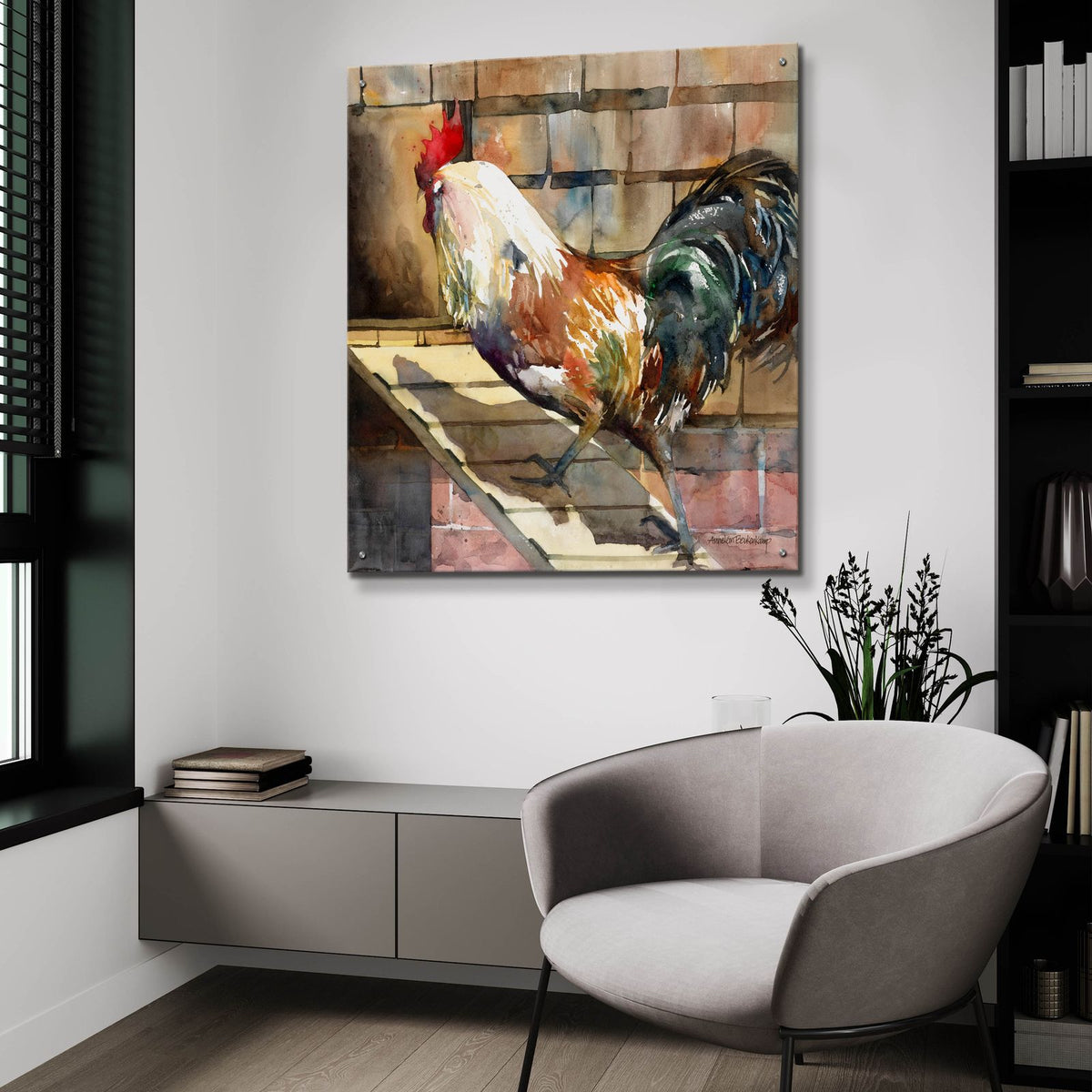 Walking The Plank by Annelein Beukenkamp - 36x36 acrylic wall art in a room