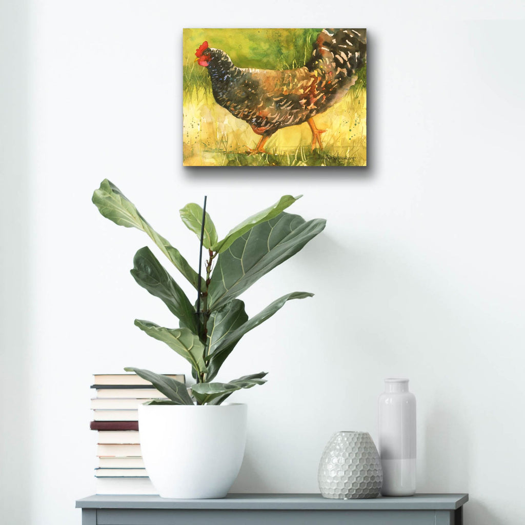 Epic Art 'Wyandotte Hen'  by Annelein Beukenkamp Acrylic Glass Wall Art,16x12