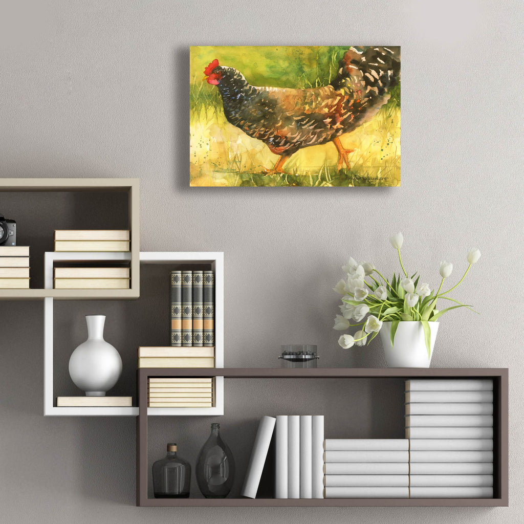 Epic Art 'Wyandotte Hen'  by Annelein Beukenkamp Acrylic Glass Wall Art,24x16
