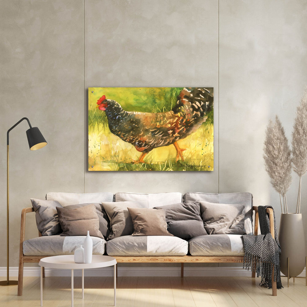 Epic Art 'Wyandotte Hen'  by Annelein Beukenkamp Acrylic Glass Wall Art,36x24