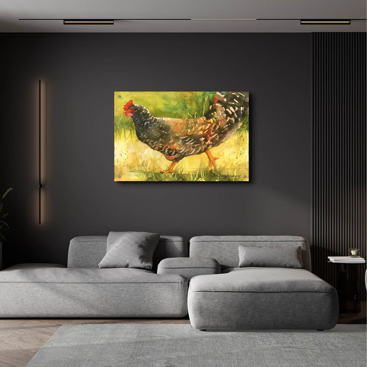 Epic Art 'Wyandotte Hen'  by Annelein Beukenkamp Acrylic Glass Wall Art,36x24