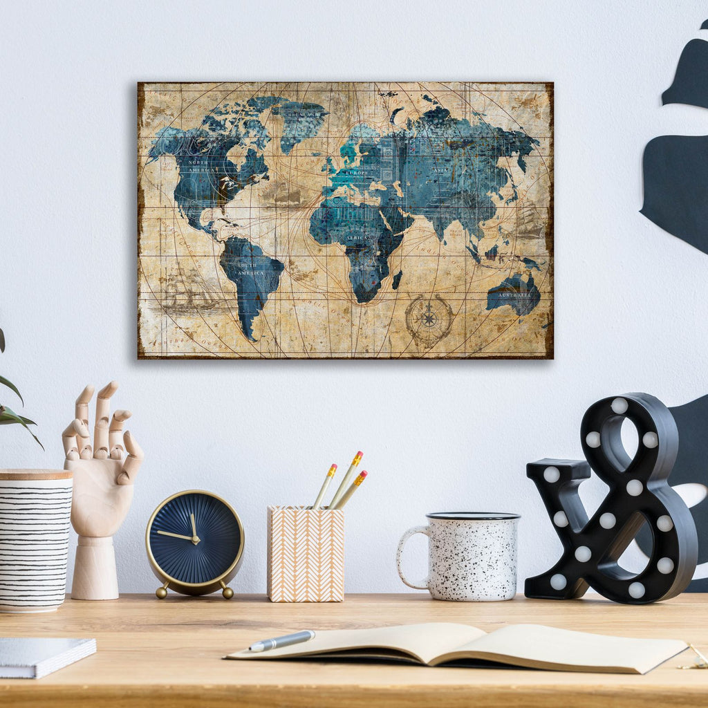 A Connected World by Art Licensing Studio - 16x12 acrylic wall art in a room