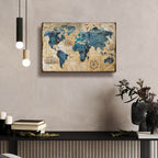 A Connected World by Art Licensing Studio - 24x16 acrylic wall art in a room
