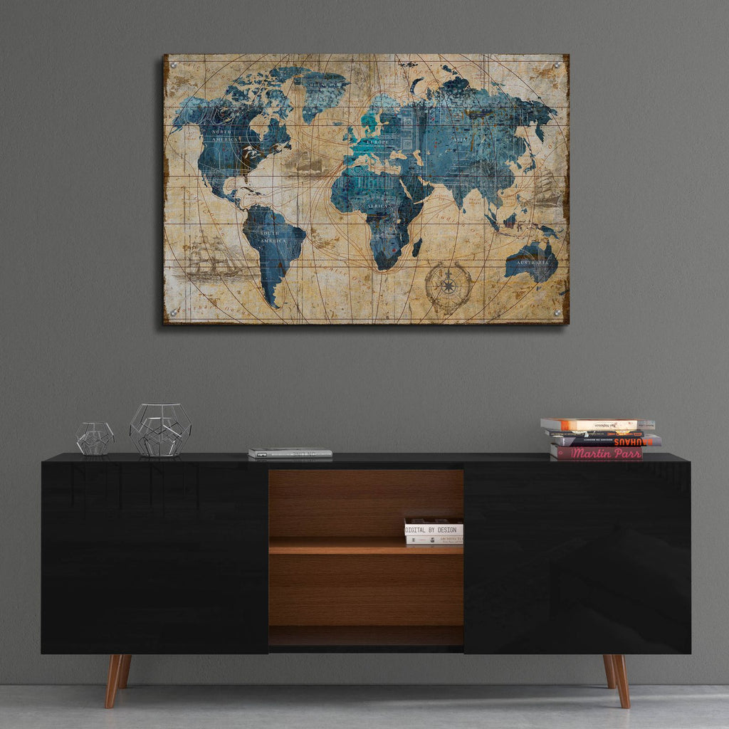 A Connected World by Art Licensing Studio - 36x24 acrylic wall art in a room